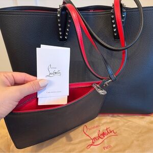 Christian Louboutin Cabata Large Tote Bag in Grained Leather